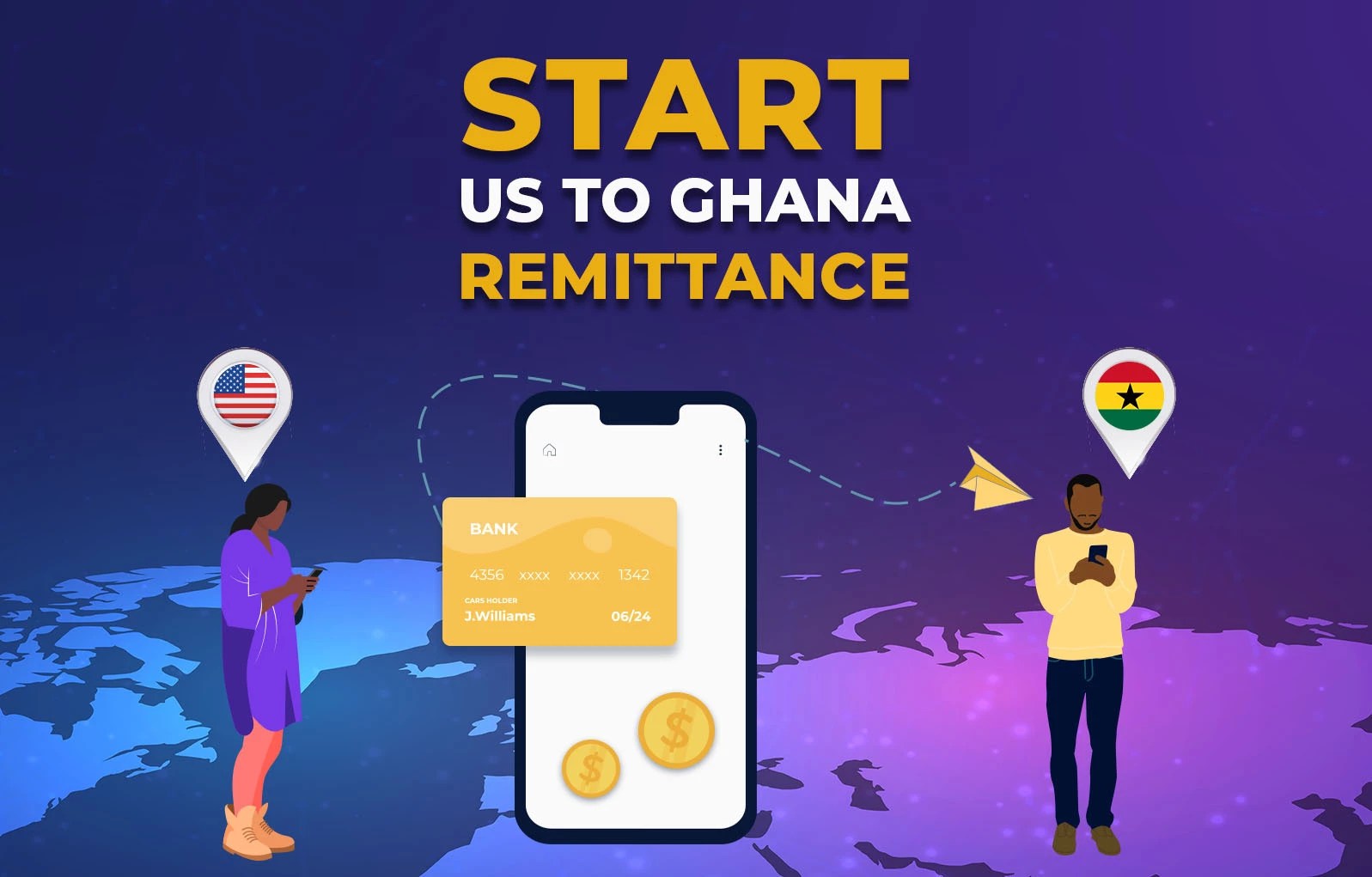 Start US to Ghana Money Transfer Business California